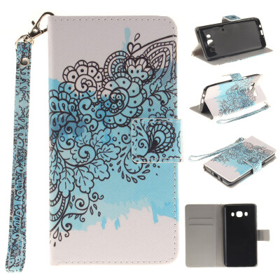 

Butterfly flowers Design PU Leather Flip Cover Wallet Card Holder Case for SAMSUNG GALAXY J5 2016 /J510