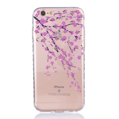 

Peach blossom Pattern Soft Thin TPU Rubber Silicone Gel Case Cover for IPHONE 6/6S