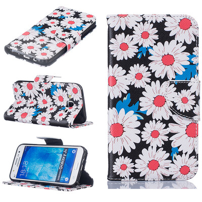 

Chrysanthemum Design PU Leather Flip Cover Wallet Card Holder Case for SAMSUNG GALAXY J5
