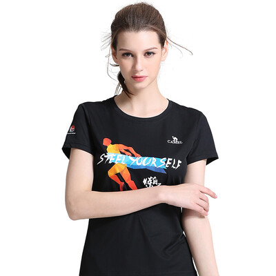 

Camel CAMEL short-sleeved sports T-shirt men&women couples models round neck comfortable comfortable moisture drying clothes C7S1U7308 black S