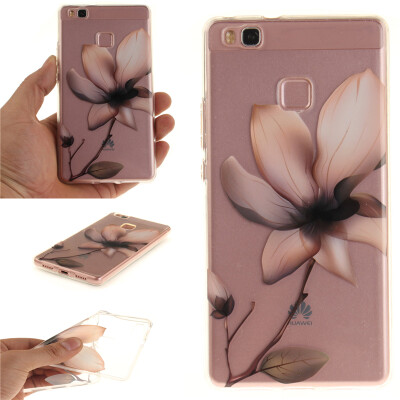 

Magnolia flower Pattern Soft Thin TPU Rubber Silicone Gel Case Cover for HUAWEI P9 LITE