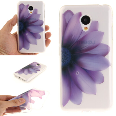 

Half flower Pattern Soft Thin TPU Rubber Silicone Gel Case Cover for MEIZU MX3