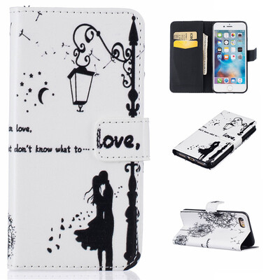 

Lovers and dandelion Design PU Leather Flip Cover Wallet Card Holder Case for IPHONE 7