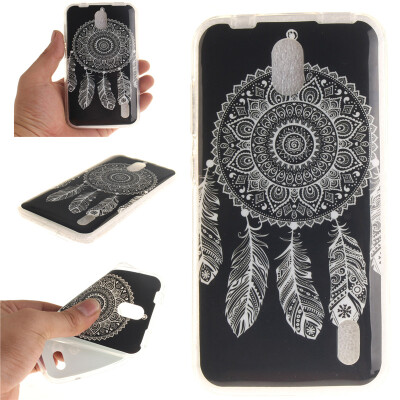 

Black wind chimes Pattern Soft Thin TPU Rubber Silicone Gel Case Cover for HUAWEI Y625