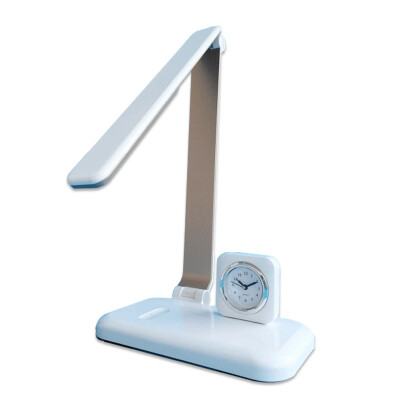 

HD LED eye protection lamp children&39s special learning desk lamp three touch dimming belt alarm clock 4500K color temperature