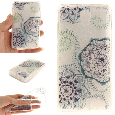 

Blue and green dream flower Pattern Soft Thin TPU Rubber Silicone Gel Case Cover for Lenovo A319