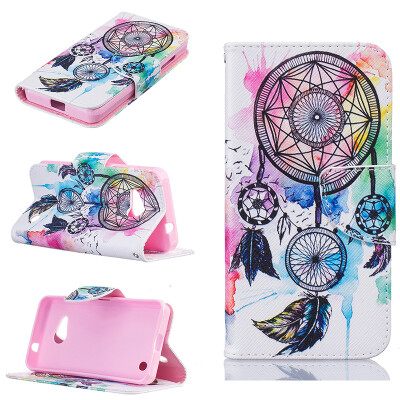 

Dreamcatcher Design PU Leather Flip Cover Wallet Card Holder Case for Microsoft Lumia N550