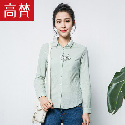 

High Vatican Ching New Style Vintage Shirt Women Long Sleeve Shirt Top G1166154 Gray Green 165