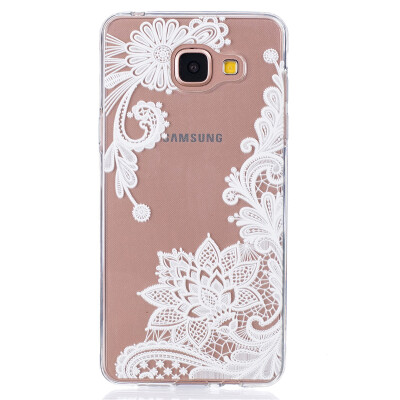 

Lace flowers Pattern Soft Thin TPU Rubber Silicone Gel Case Cover for SAMSUNG GALAXY A3 2016/A310