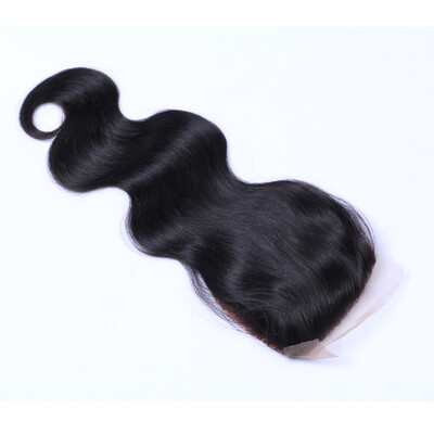 

Favor 4x4 Body Wave Lace Closure Unprocessed Human Hair Closures Natural Color Top Closure Piece