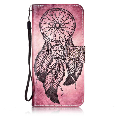 

Maroon Wind Chimes Design PU Leather Flip Cover Wallet Card Holder Case for Samsung Galaxy S7 EdgeG9350