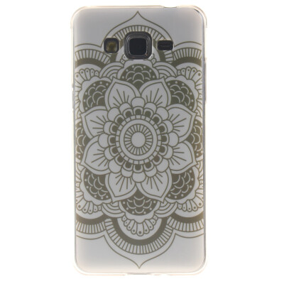 

White flowers Pattern Soft Thin TPU Rubber Silicone Gel Case Cover for SAMSUNG GALAXY Grand Prime G530