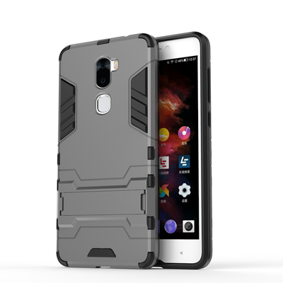 

Серый Slim Robot Armor Kickstand Ударопрочный жесткий корпус из прочной резины для Coolpad Cool 1