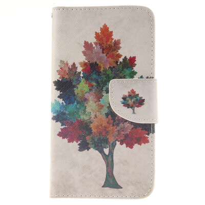 

Colorful tree Design PU Leather Flip Cover Wallet Card Holder Case for LG G3