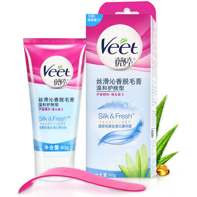 

удаление волос крем Veet Veet Qinxiang шелковистой кожи типа 100г мягкий подходит для чувствительной мышцы (Ms. удаление мужчины удаление волос подмышками волосы ног волос)