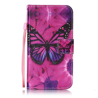 

Black Butterfly дизайн PU кожа флип крышку крышки кошелька карты чехол для HTC Desire 626