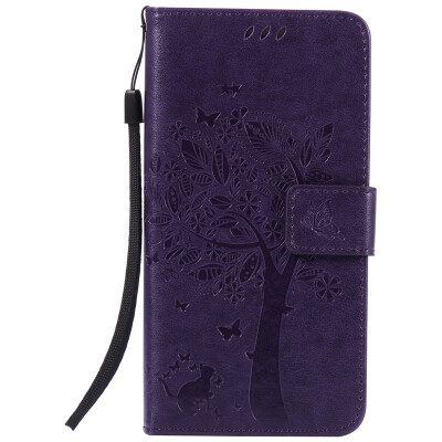 

Purple Tree Design PU Leather Flip Cover Wallet Card Holder Case for HUAWEI P9