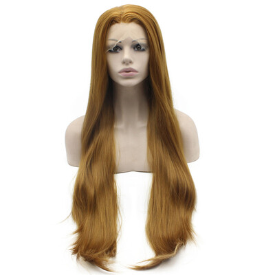 

Extra Long Straight Blonde Natural Synthetic Lace Front Wig