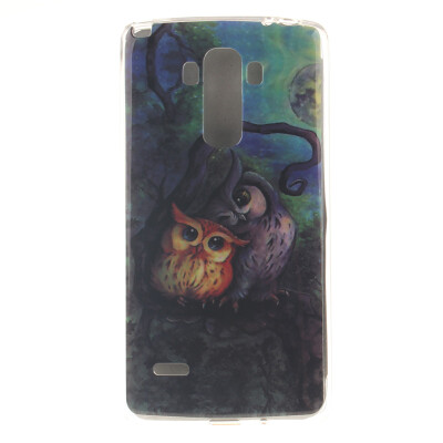 

Oil painting owl Pattern Soft Thin TPU Rubber Silicone Gel Case Cover for LG G4 Stylus/LS770