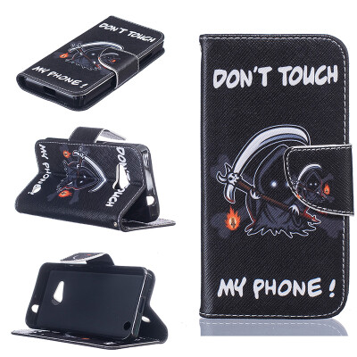 

Grim Reaper Design PU Leather Flip Cover Wallet Card Holder Case for Microsoft Lumia N550