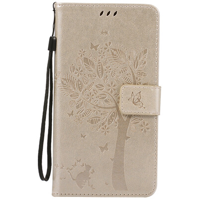 

Gold Tree Design PU Leather Flip Cover Wallet Card Holder Case for HUAWEI MATE 8