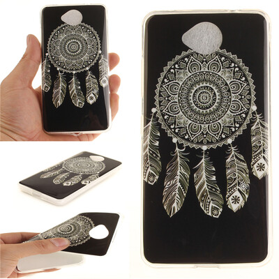 

Black wind chimes Pattern Soft Thin TPU Rubber Silicone Gel Case Cover for Nokia Lumia650