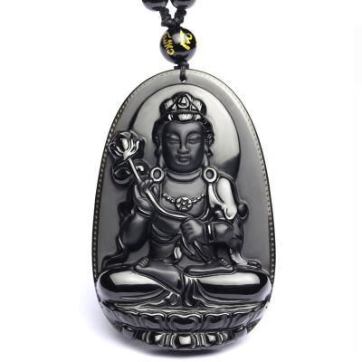 

JIANDAN Рendant Avalokitesvara of obsidian, talisman (including certificate