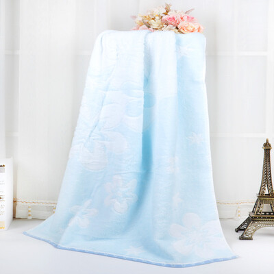 

Yaguang towel textile cotton yarn-dyed jacquard soft water flower Fairy towel pink 365g Article 70 140cm Article