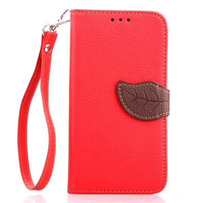 

Red Design PU Leather Flip Cover Wallet Card Holder Case for One Plus Two