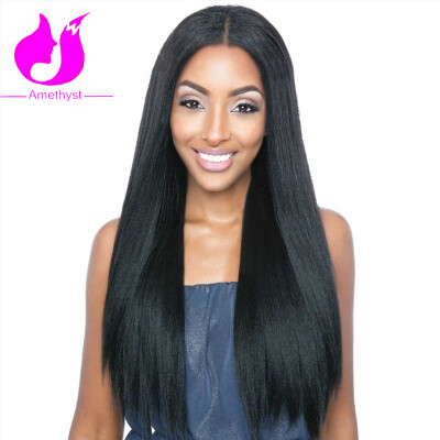 

Amethyst Yaki Straight Full Lace Human Hair Wigs For Black Women