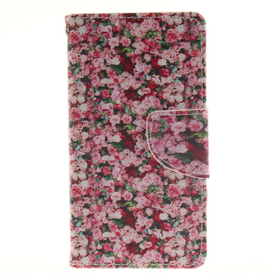 

Floral Design PU Leather Flip Cover Wallet Card Holder Case for Wiko Sunset2