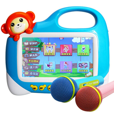 

[Jindong morning education] extreme space (JDBF) early education video story machine children learning machine educational toys rechargeable download PF7002 blue 7 inch screen 16G memory +2 microphone