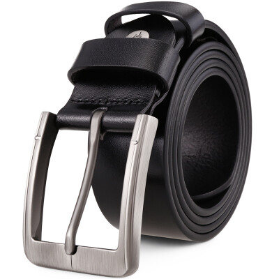 

Jingdong supermarket] cattle headed belt male youth needle buckle leather belt men first layer leather cowboy trousers belt male pure leather leisure 1253 black