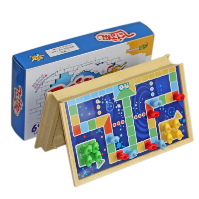 

UB 2364KL Cartoon Flying Chess Wood Plastic Magnetic Easy Folding Chessboard Poker Parents Early Learning Toys Classic Desktop Game Chess