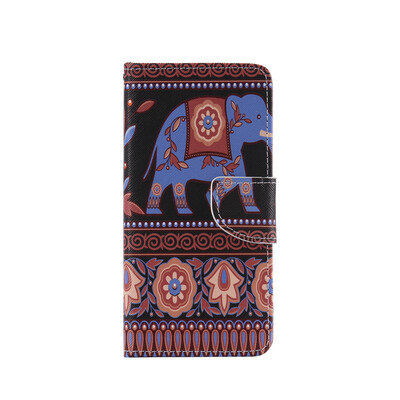 

Brown elephant Design PU Leather Flip Cover Wallet Card Holder Case for LG G5