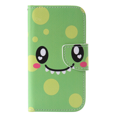 

Green Smile Design PU Leather Flip Cover Wallet Card Holder Case for SAMSUNG J120 J12016
