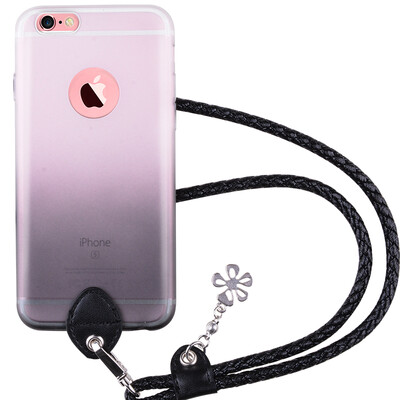 

Pizza Apple iphone6plus mobile phone case with lanyard apple 6sp mobile phone shell silicone anti-drop gradient shell sets of 55 inches