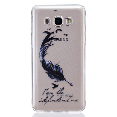 

Black feathers Pattern Soft Thin TPU Rubber Silicone Gel Case Cover for SAMSUNG Galaxy J5 2016/J510