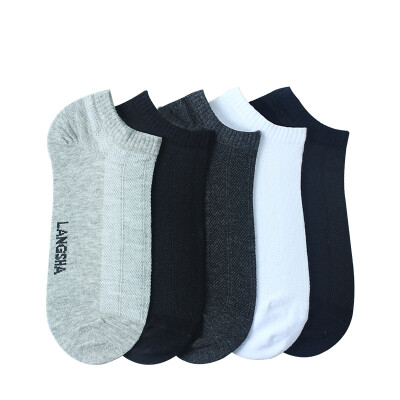 

Jingdong supermarket Langsha socks men&39s sports socks breathable mesh cotton socks 5 pairs of mixed color uniform