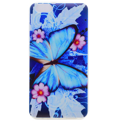 

Blue butterfly Pattern Soft Thin TPU Rubber Silicone Gel Case Cover for Huawei Honor 4XGlory Play 4X