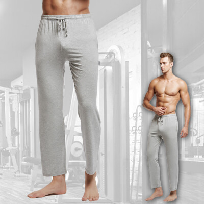 

Playboy 3741 home service pajamas male pure cotton home pants male spring and summer play long trousers light gray