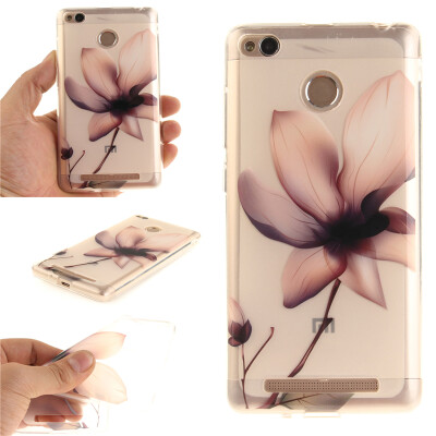 

Magnolia flower Pattern Soft Thin TPU Rubber Silicone Gel Case Cover for XiaoMi Redmi 3s/Redmi 3X/Redmi 3S Prime