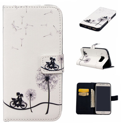 

Bike&dandelion Design PU Leather Flip Cover Wallet Card Holder Case for SAMSUNG Galaxy S7 Plus