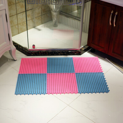 

LIDIMEI bathroom mosaic pad pink green PVC non-slip 30 * 30cm