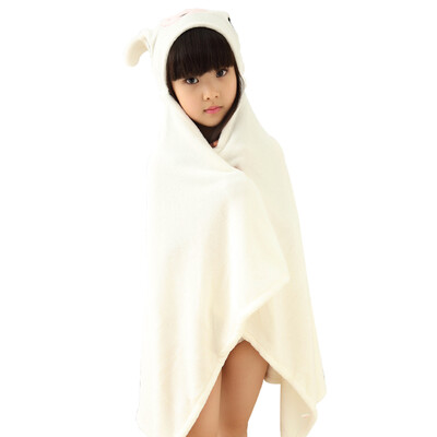 

Antarctic Nanjiren children bath towels bathrobes boys&girls cartoon solid color air conditioning suit cloak coated white uniform