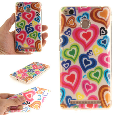 

Colorful love Pattern Soft Thin TPU Rubber Silicone Gel Case Cover for XiaoMi Redmi 3sRedmi 3XRedmi 3S Prime