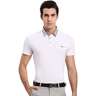 

Xiangsiniao Shirt Men Pure Color Business Cotton Short Sleeve Shirt