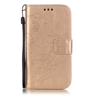 

Gold Flower Design PU Leather Flip Cover Wallet Card Holder Case for SAMSUNG S3 MINI