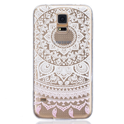 

Белый шаблон Pattern Мягкий Тонкий TPU Резиновый Силиконовый гель Чехол для SAMSUNG GALAXY S5