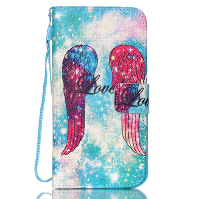 

Angel Wings Design PU Leather Flip Cover Wallet Card Holder Case for SAMSUNG S6